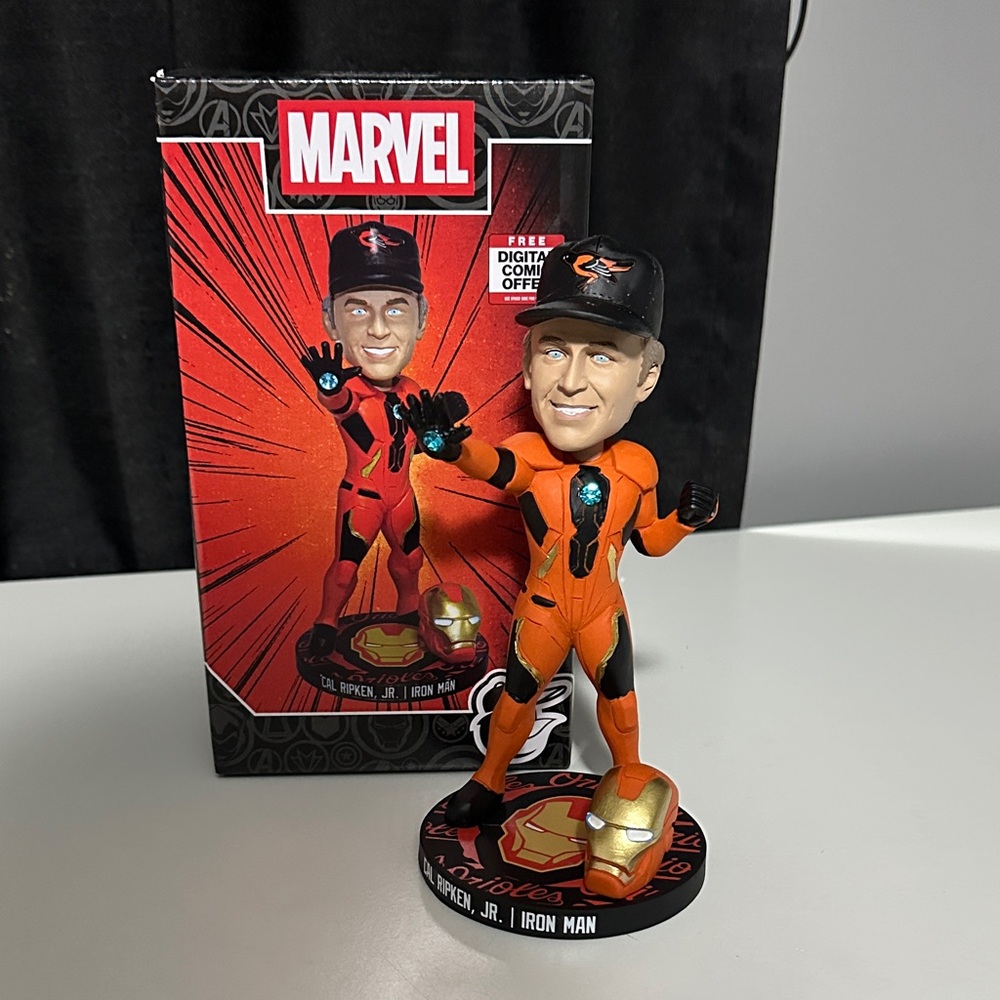 Baltimore Orioles Cal Ripken Jr. Marvel Iron Man Bobblehead Figure